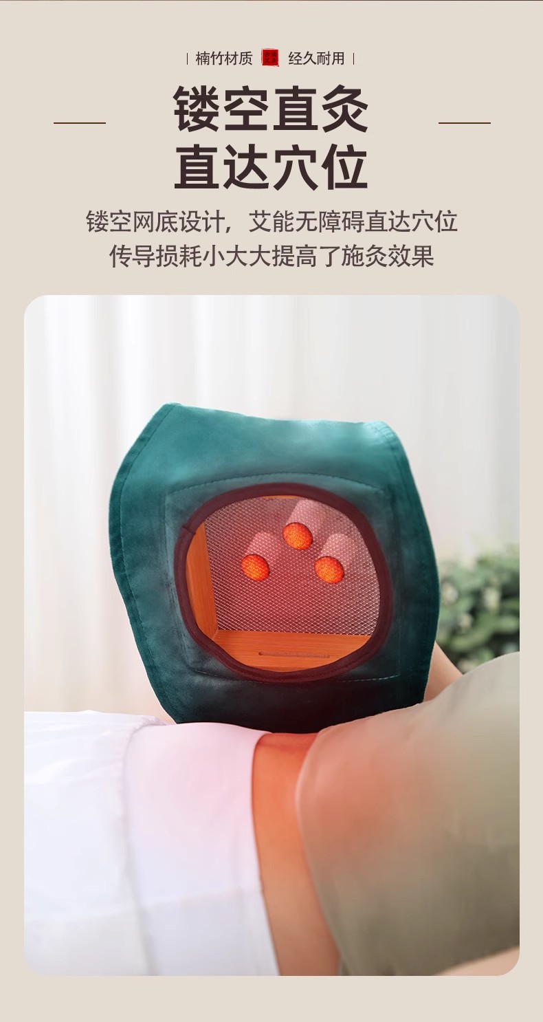 Bamboo Moxibustion Box with Smoke Filter Portable Moxa Warmer for Home Back Waist and Abdomen Use with 2 Aged Moxa Sticks quality and texture