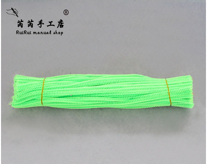 Colorido Raíz de lana Twist stick tira de lana accesorios de arcilla jardín de infantes DIY material hecho a mano limpiador de tuberías