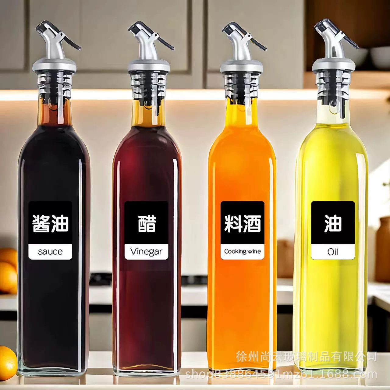 Пsquare glass hermetic big oil dispenser