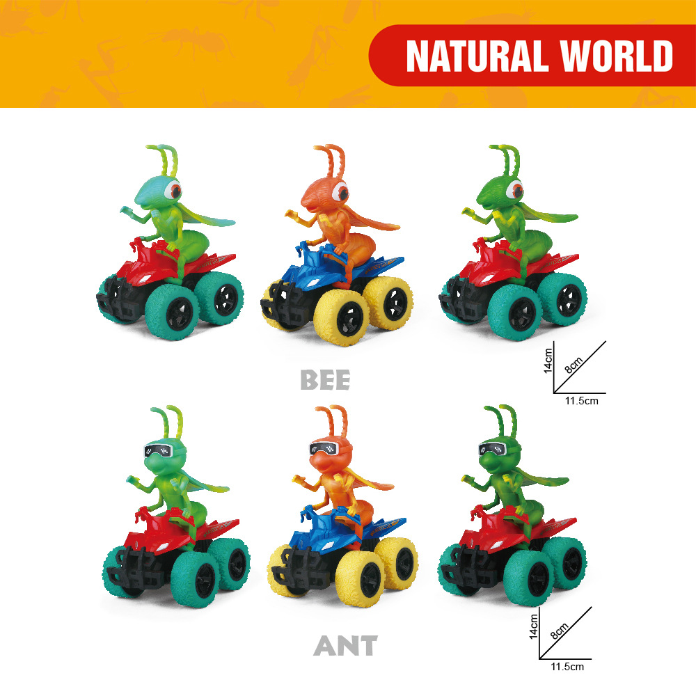 Transfronterizos niños juguetes de automóviles inerciales insectos hormiga coche dinosaurio decoración puzzle juego de juguetes para niños lotes