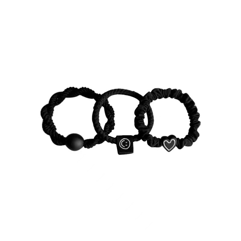 2023 nuevo simple alta cuerda de pelo durable elástico no duele la banda de pelo estilo coreano amor cuerda de pelo de las mujeres lazo de pelo banda de goma