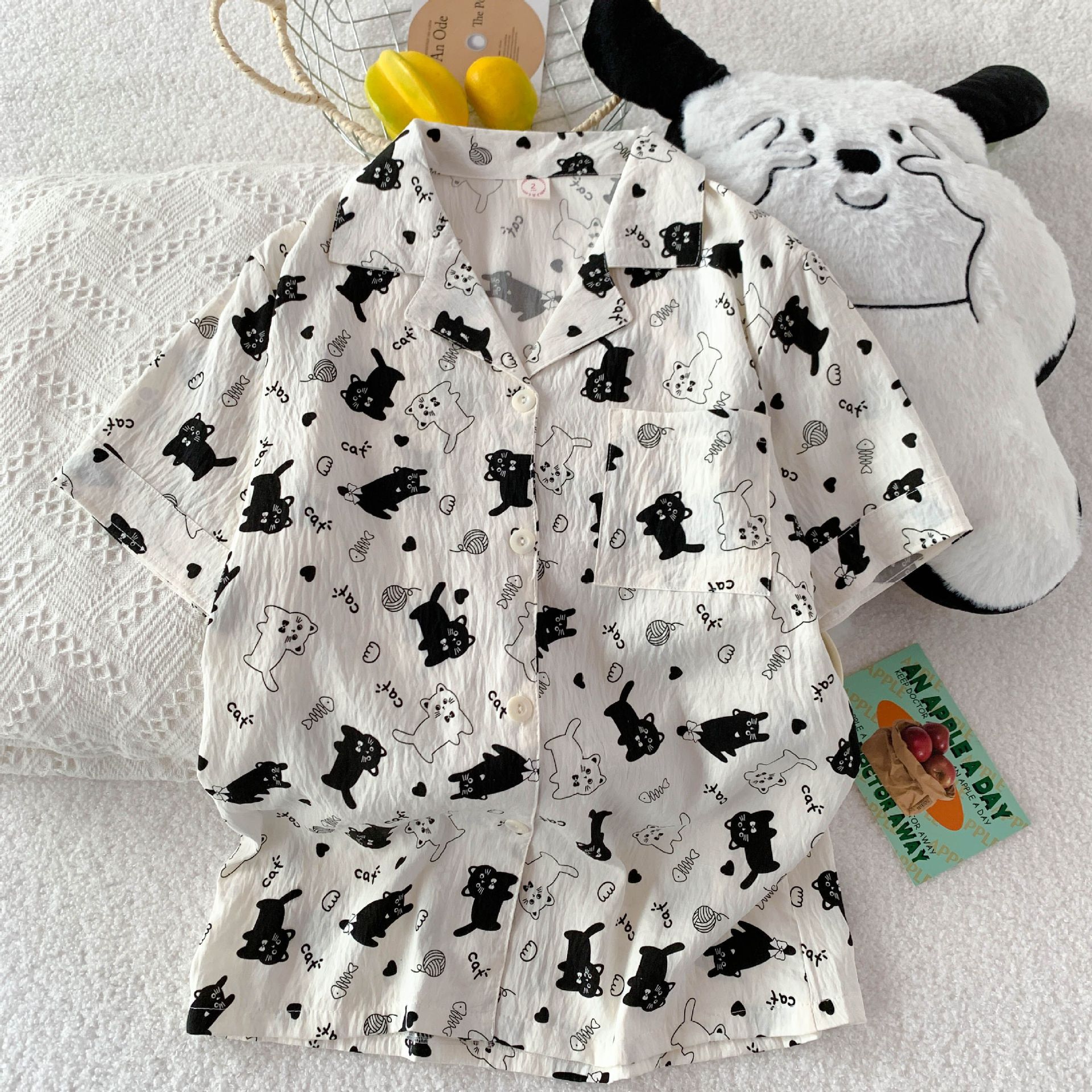 120G nubes de algodón pijama conjunto de mangas cortas pantalones cortos ropa para el hogar sudeste asiático TK pedidos de comercio exterior transfronterizo entidad mayorista