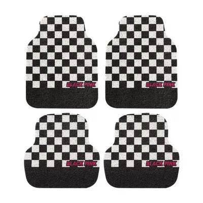 Avtomobil döşəmə paspasları – to Care For, Four-Piece Set of Floor - black-and-white-square-grid-3344cm-pack-of-two