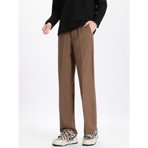 Spring and Autumn Shape Drop Sensation Men's Trendy Minimalist Straight Leg Pants High-end Casual Wide Leg Pants