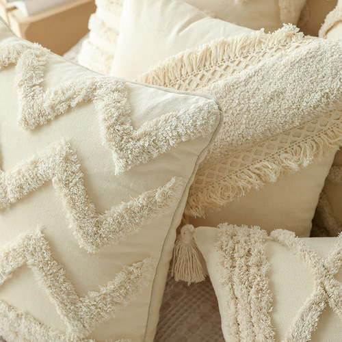 Nordic Shag Throw Pillow Morrocan Sofa Pillow Cover Ins Style Throw Pillow Cushion Bed Pillow Back Support Wholesale