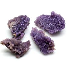 天然印尼天然紫色葡萄玛瑙 矿物晶体教学标本 奇石头摆件地质教学