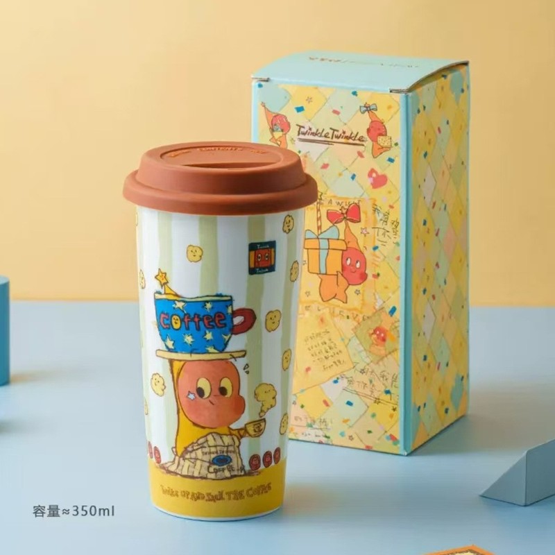 SOCCA星人二重保温カップ陶磁器コップ大容量カップ蓋付きカップル誕生日プレゼント|undefined