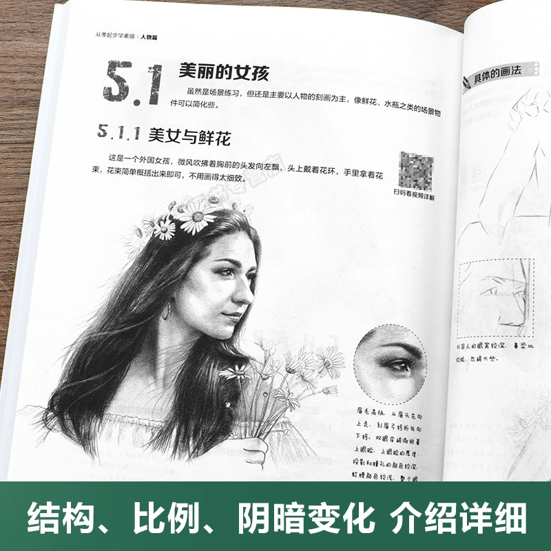 Introductory sketching textbook, learning to draw plants, animals and characters from scratch, basic introductory puzzles for 3D sketching