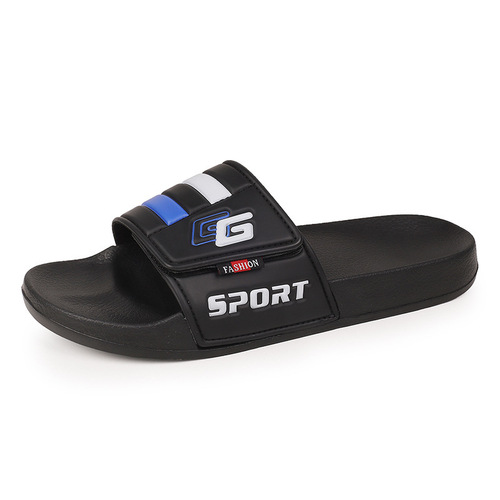 Large size new style slippers, home men's slippers, velcro, word flops, boys letter G shoes, slippers