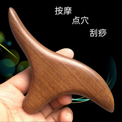 Golden Silk Sandalwood Massage Comb Acupressure and Muscle Relaxing Stick Meridian Massage Comb Foot Therapy Triangle Sparrow Manufacturer Wholesale Portable