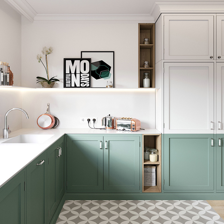 Shenzhen Dongguan Custom Cabinets Manufacturer Direct Sales Overall Kitchen Cabinets Household Multi-Layer Solid Wood Cabinets