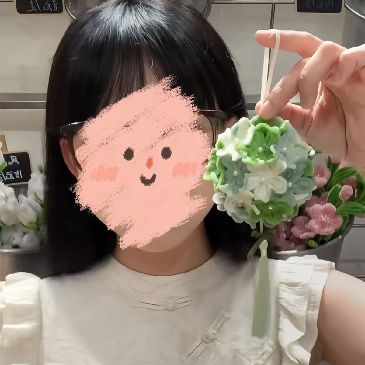 녹색 수국 재료 패키지(하나 만들 수 있음)