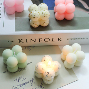Ins Style Small Rubik's Cube Smokeless Aromatherapy Candle Ornaments All-match Accompanying Ceremony Photo Props Han Feng Cure