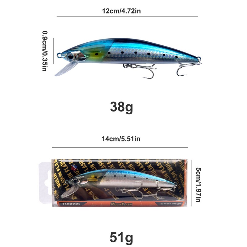工厂现货38g浮水型路亚假饵狂鳞米诺跨境热款渔具垂钓用品|undefined