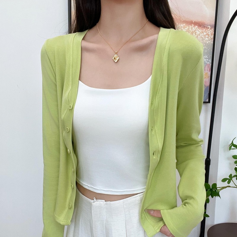K2687严选针织开衫外套女春秋冬新款长袖上衣外搭高级感灰色外套|undefined