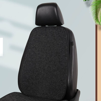 Seat cushion, seat cover and linen breathable non-slip simple - 1-back-cushion-dark-night-black