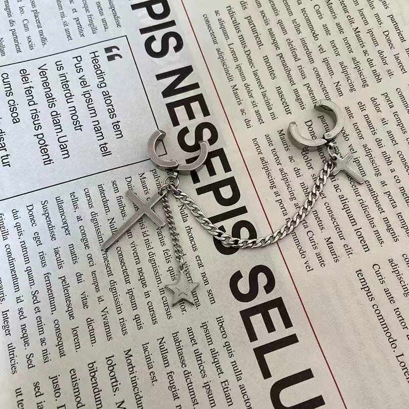 Серьги из нержавеющей стали, модные трендовые клипсы, креативный универсальный аксессуар, оптовая продажа