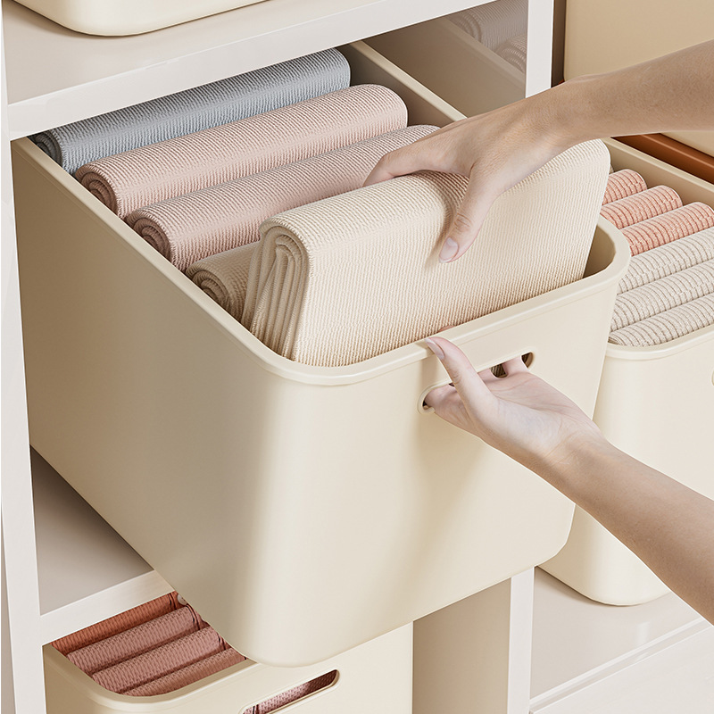衣服收纳箱家用放衣物裤子衣柜分层收纳神器整理储物盒带盖置物筐