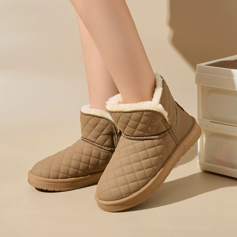 Снежные сапоги Женская внешняя торговля 2024 Новая зимняя обувь с толстым дном