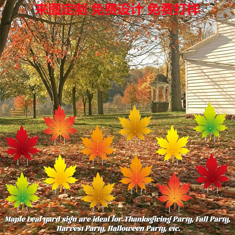 New Thanksgiving Yard Signs, Christmas Outdoor Garden Decorations, Autumn Festival Signs, Custom Pp Hollow Board Signs