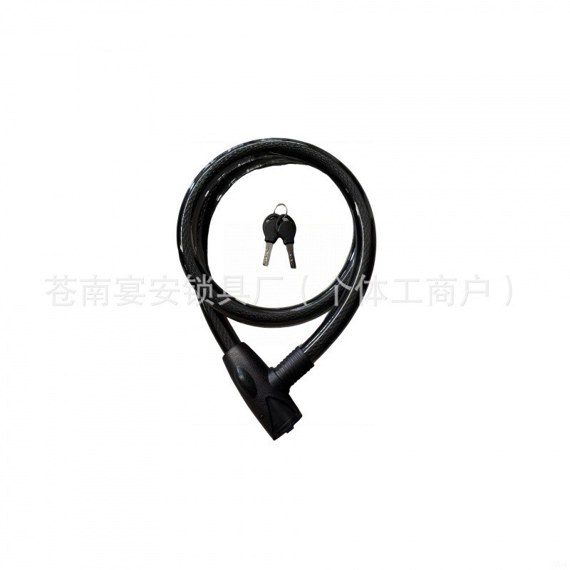Cerradura de alambre de acero con cabeza de tiburón gruesa Cerradura de automóviles Cable de acero con cabeza de pez grande Cerradura de alambre de acero aleación de acero todo núcleo de cerradura de cobre