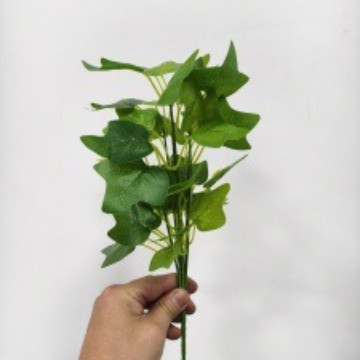 5 horquilla colgante de pegamento colgante de pared de plantas de simulación 7 horquilla pequeño haz de papas verdes hojas de papas decoración de pared interior colgante verde falsa