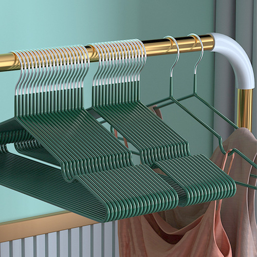 Plastic-impregnated non-slip clothes hangers for home use, traceless metal clothes hangers, adult wrought iron clothes hangers, wholesale and dropshipping services from manufacturers