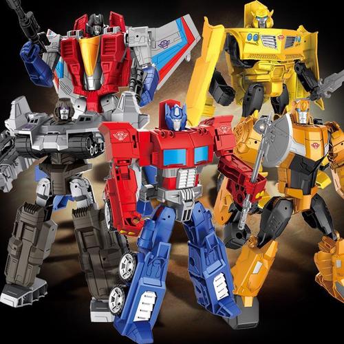 Child Transforming Toy Sky-Crane Yellow Hornet Dinosaur Local Alloy Version Car Robot Action Figure Model