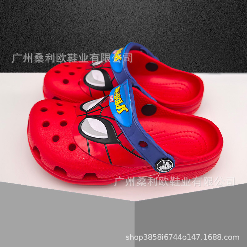 Children's hole shoes Spiderman boys and girls beach shoes slippers sandals non-slip breathable wear-resistant baotou slippers wholesale