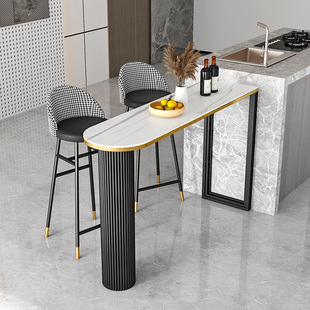 Rock Board Bar Table and Chair Set Nordic Light Luxury Home Wall Sofa Dining Side Island Partition High Table Kitchen