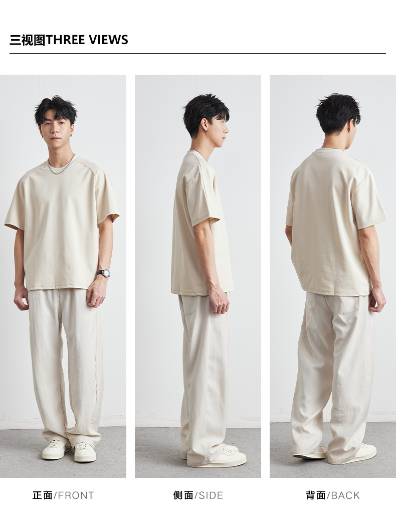 Áo thun nam cổ tròn tay ngắn chất liệu cotton thoáng mát — Màu xám đậm chi tiết 7