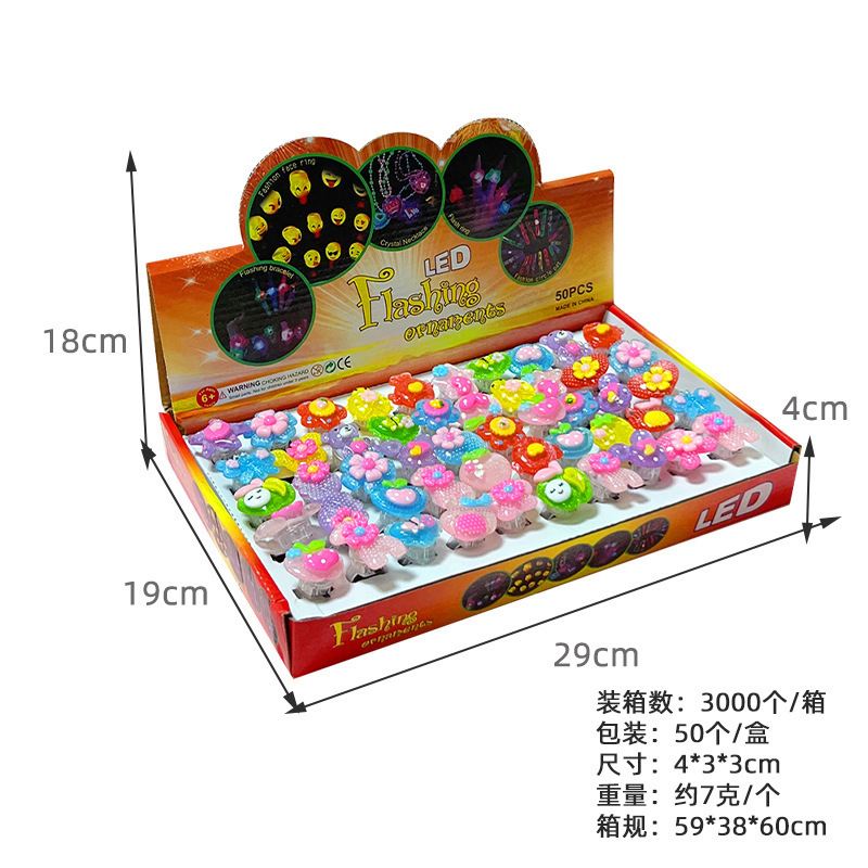 子供用発光アクリルリングライトかわいいキャンディー子供用ホット販売露店発光おもちゃ卸売露店商品|undefined