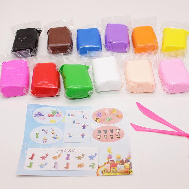 Juguetes de arcilla DIY para niños 12 colores 24 colores 36 colores Super luz arcilla pellizco muñeca plastilina juguete arcilla al por mayor