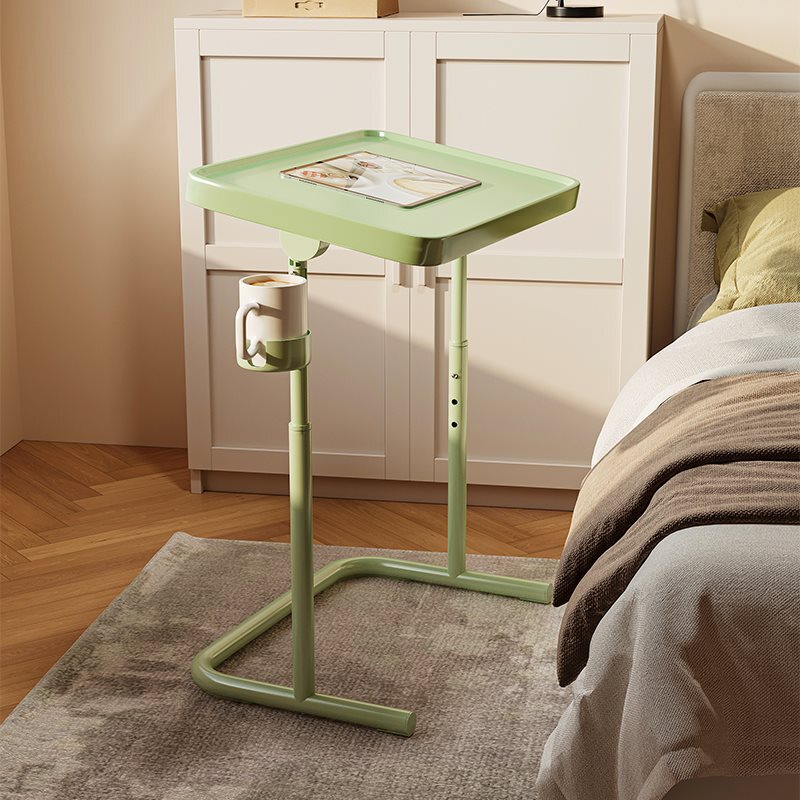 Liftable Bedside Table Mobile Small Table with Wheels Household Folding Desk Bedroom Dormitory Simple Office Computer Desk