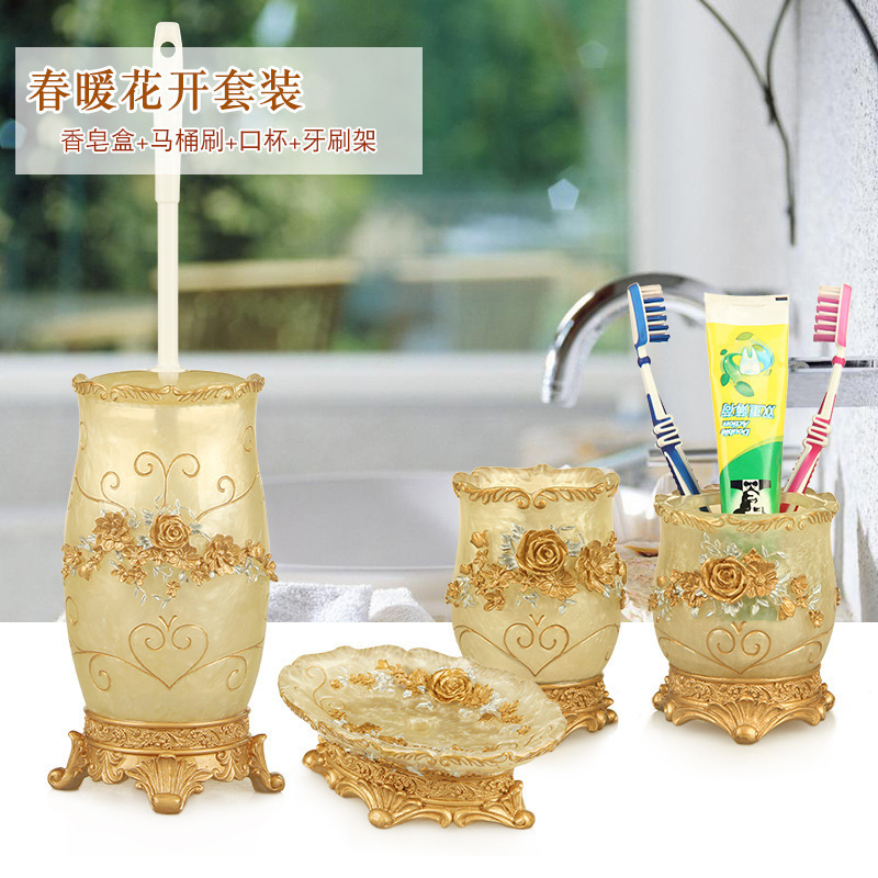 딥 카키 컬러 변기솔 4 종 세트