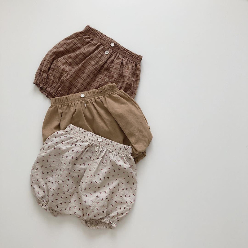 INS South Korea Summer Dress Baby Boys and Girls Shorts Summer 1 Year Old 2 Baby Big PP Pants Thin Cute Pumpkin Pants for Outer Wear