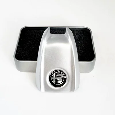 Suitable for Alfa Romeo Giulia | Car logo - black-label-silver-back-cover
