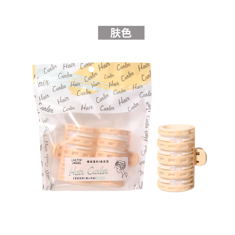LMLTOP rizador de cabello dos paquetes de aire espiral esponjosa franja de fijación autoadhesiva rizador de cabello C269