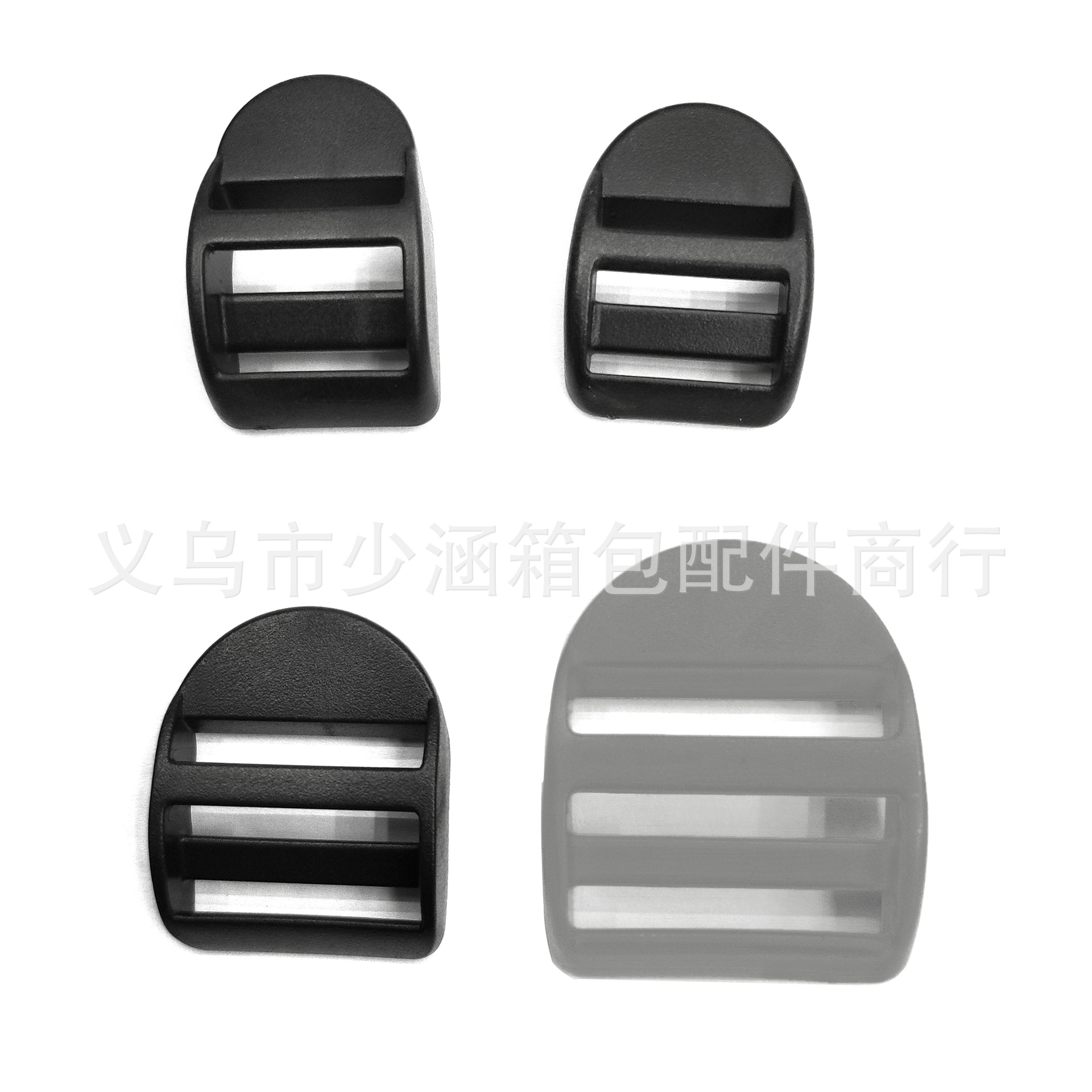 Factory direct supply 20~32mm plastic bag buckle backpack adjustment buckle round head bend four arc ladder buckle wholesale