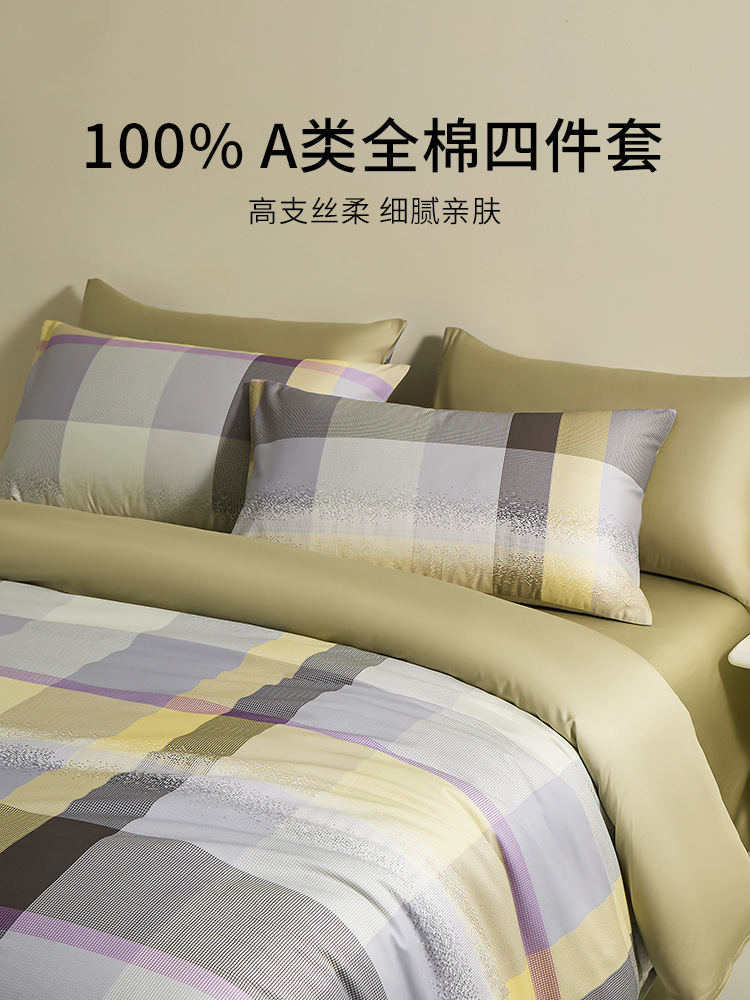 100S algodón de lujo ligero de alta calidad algodón puro de Xinjiang cuatro piezas de ropa de cama sábanas de cama sábanas de cama sábanas de cama