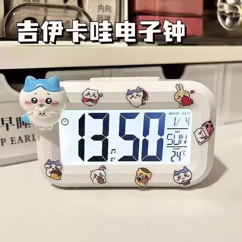 New Jiyka Wow Alarm Clock Luminous Bedside Clock Simple Creative Multifunctional Dormitory Learning Desktop Clock