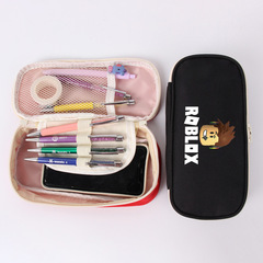 ROBLOX Pen Bag Game Canvas Stationery Pouch Zipper Pen Case Student Storage Bag Cross-border Accessories