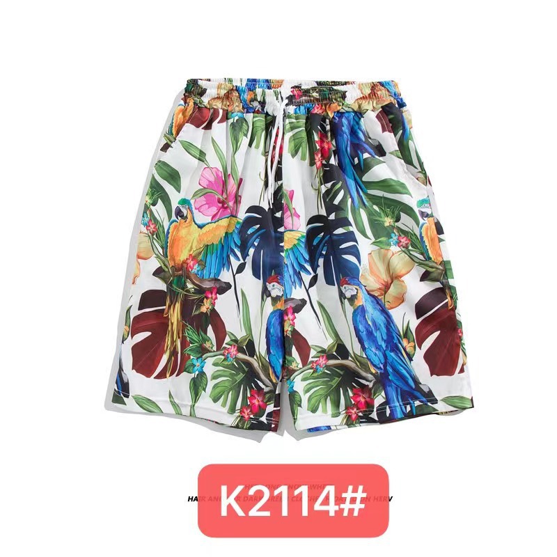 Pantalones de playa de los hombres retro de la pareja Vacaciones de aguas termales anti-vergüenza quinto pantalones ropa exterior pantalones cortos de playa de verano hombres