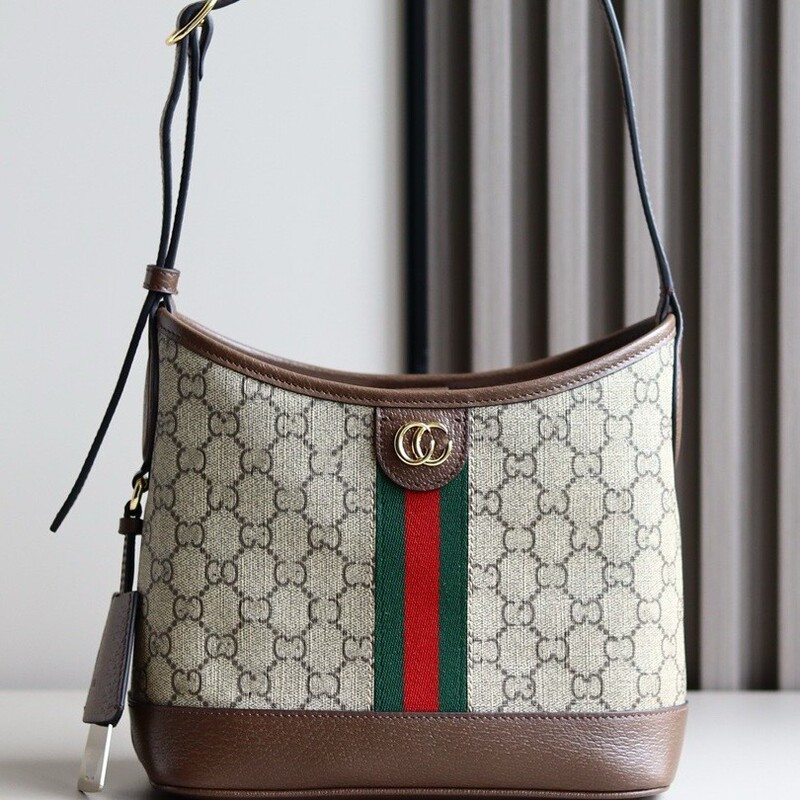 2026 European and American Fashion Double g Brand Hobo Bucket Bag Ophidia Genuine Leather Underarm Tote Women's Bag Large Capacity Shoulder Bag 2026 European and American Fashion Double g Brand Hobo Bucket Bag Ophidia Genuine Leather Underarm Tote Women's Bag Large Capacity Shoulder Bag