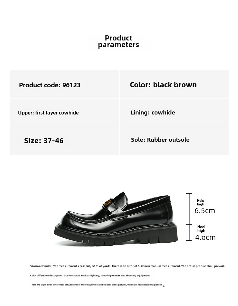 Foreign trade popular big toe leather shoes men's genuine leather glossy business casual fashion wide foot platform slip-on formal wear shoes_vogvips.com