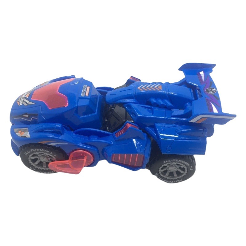 Cross-border deformation dinosaur chariot light music children's new exotic electric deformation dinosaur toy car HG-788