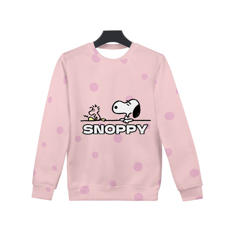 Cross-border new Snoopy pattern 3D digital printing round neck sweater cross-border clothing manufacturers wholesale