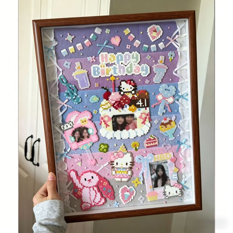 【】Diy Bead Art Picture Frame Display Empty Frame Mounting Stand Bead Art Display Finished Product Image 【】Diy Bead Art Picture Frame Display Empty Frame Mounting Stand Bead Art Display Finished Product Image