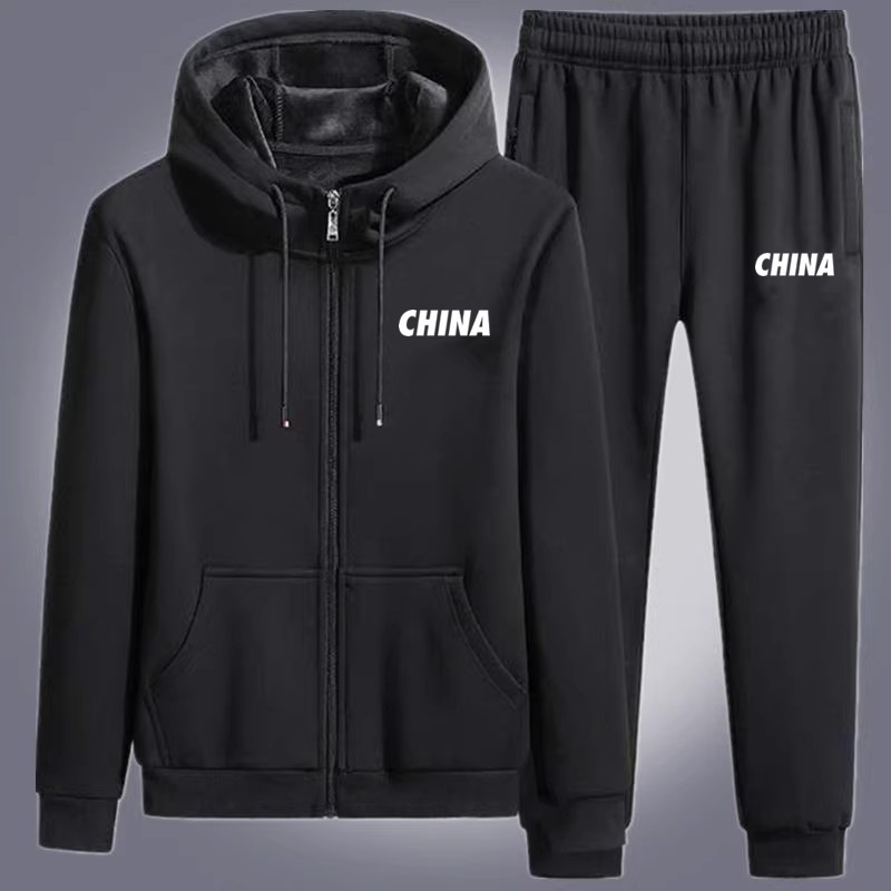 Spring and autumn men's hoodie set, trendy brand casual sports suit, autumn fleece-lined autumn set Spring and autumn men's hoodie set, trendy brand casual sports suit, autumn fleece-lined autumn set