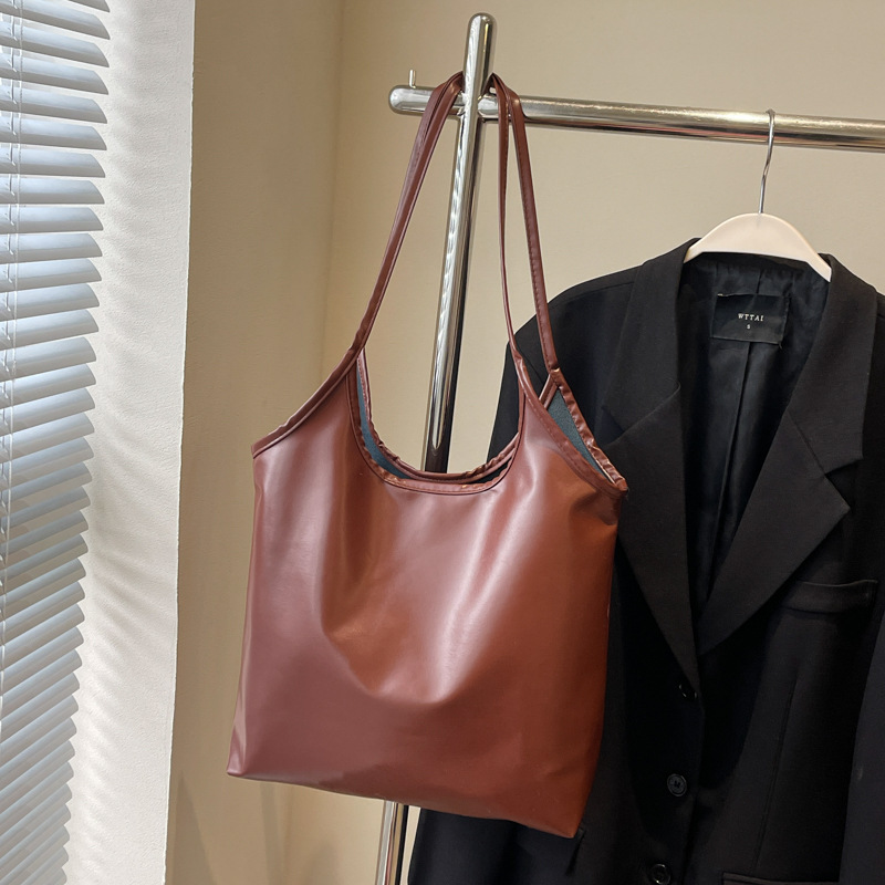 2024 nuevo bolso de mujer, bolso de hombro de alta capacidad, bolso retro de invierno, moda para mujeres